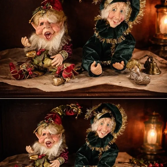 Mark Roberts Christmas Elves – Vintage Set of 2